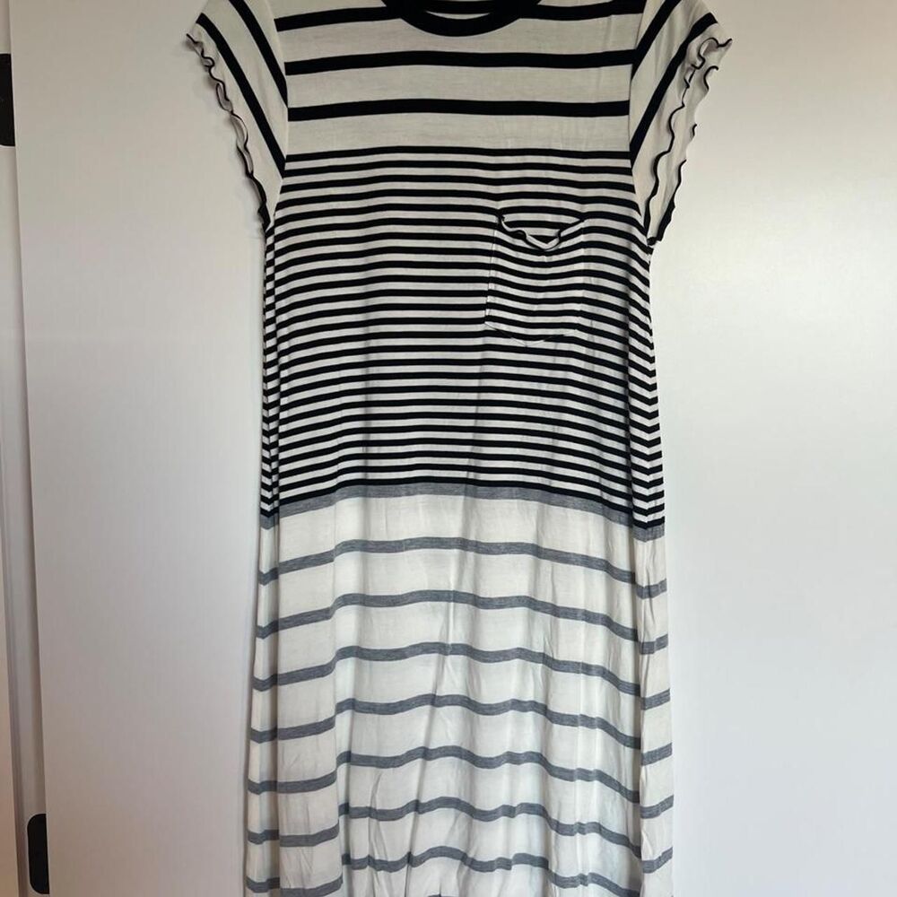 American-eagle Women's White and Grey Dress